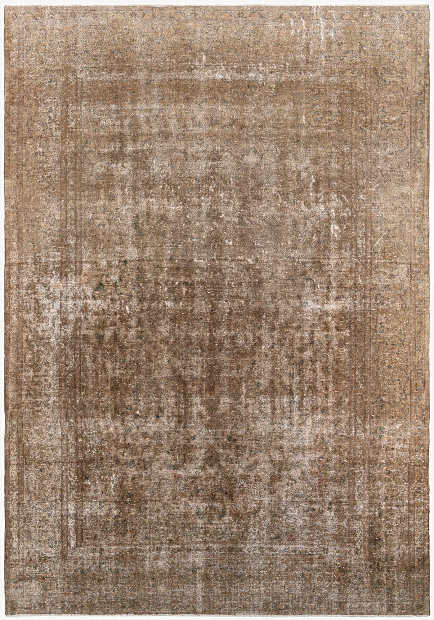 9' 7 x 13' 8  Hand Knotted Ultra Vintage Persian Wool Rug
