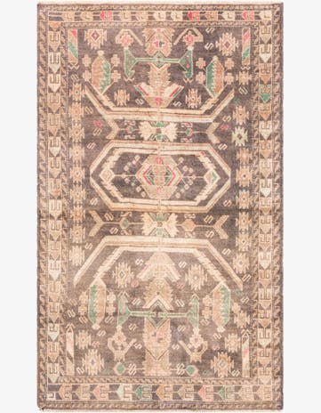 3' 9 x 6' 3 Hand Knotted Ultra Vintage Persian Wool Rug