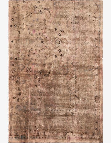 4' 5 x 7' Hand Knotted Ultra Vintage Persian Wool Rug