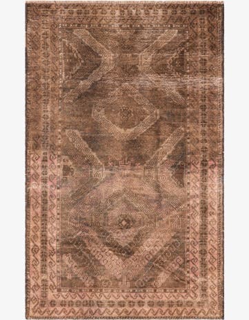 3' 8 x 5' 9 Hand Knotted Ultra Vintage Persian Wool Rug