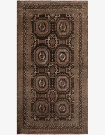 3' 5 x 6' 5 Hand Knotted Ultra Vintage Persian Wool Rug