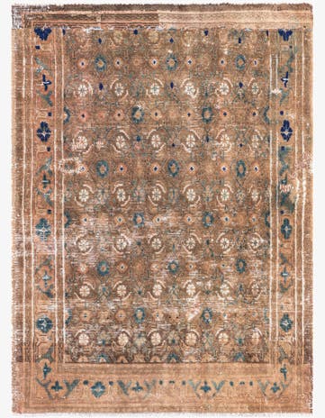 3' 7 x 4' 9 Hand Knotted Ultra Vintage Persian Wool Rug