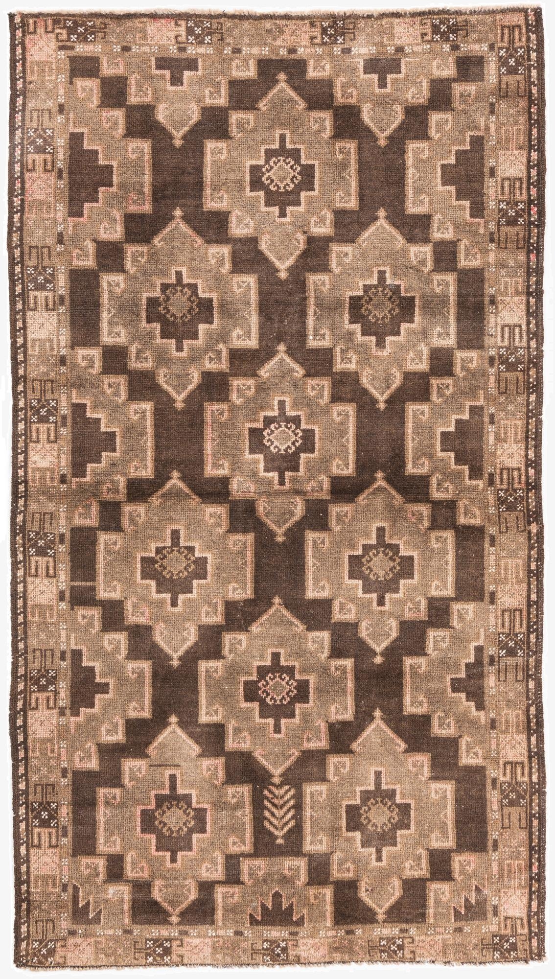 3' 6 x 6' 4  Hand Knotted Ultra Vintage Persian Wool Rug