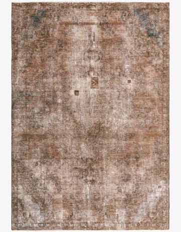 7' 3 x 10' 5 Hand Knotted Ultra Vintage Persian Wool Rug