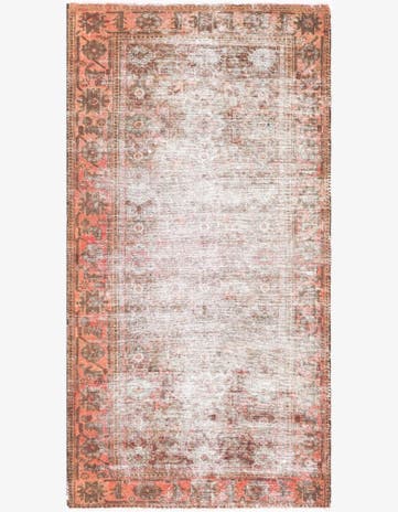 3' 7 x 7' Hand Knotted Ultra Vintage Persian Wool Rug