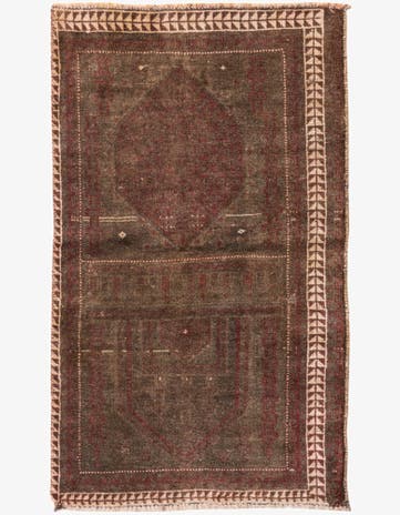 2' 7 x 4' 5 Hand Knotted Ultra Vintage Persian Wool Rug