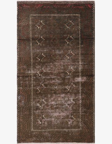 3' x 5' 4 Hand Knotted Ultra Vintage Persian Wool Rug