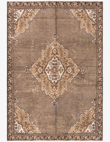 4' 10 x 7' 5 Hand Knotted Ultra Vintage Persian Wool Rug