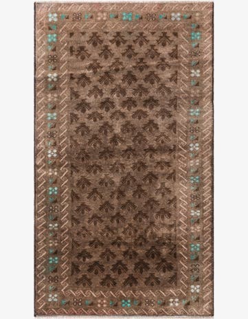 3' 6 x 6' 3 Hand Knotted Ultra Vintage Persian Wool Rug