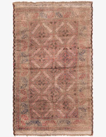 2' 10 x 4' 10 Hand Knotted Ultra Vintage Persian Wool Rug