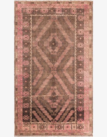 3' 5 x 6' 1 Hand Knotted Ultra Vintage Persian Wool Rug