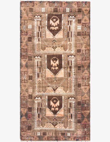 3' 5 x 6' 8 Hand Knotted Ultra Vintage Persian Wool Rug