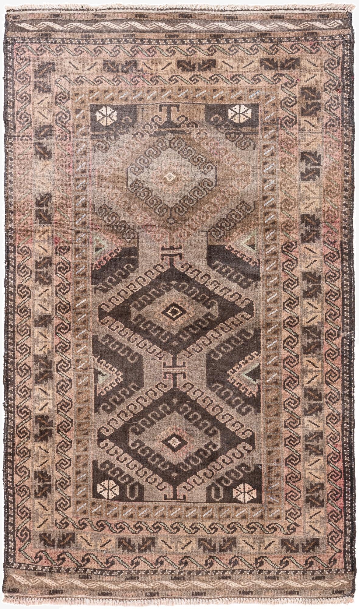 3' 5 x 6'  Hand Knotted Ultra Vintage Persian Wool Rug