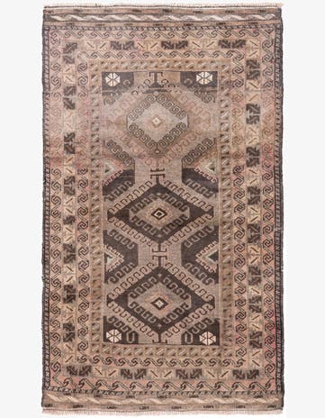 3' 5 x 6' Hand Knotted Ultra Vintage Persian Wool Rug