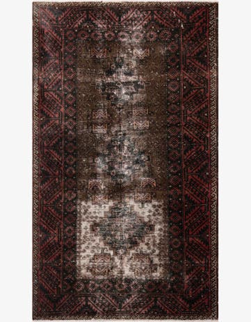 3' 9 x 6' 4 Hand Knotted Ultra Vintage Persian Wool Rug