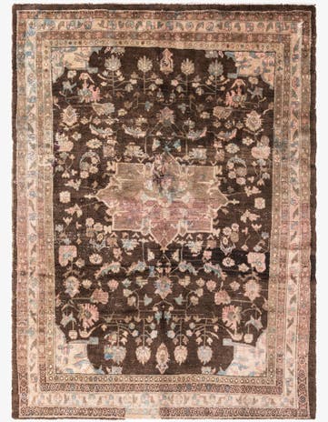 6' 8 x 9' 2 Hand Knotted Ultra Vintage Persian Wool Rug
