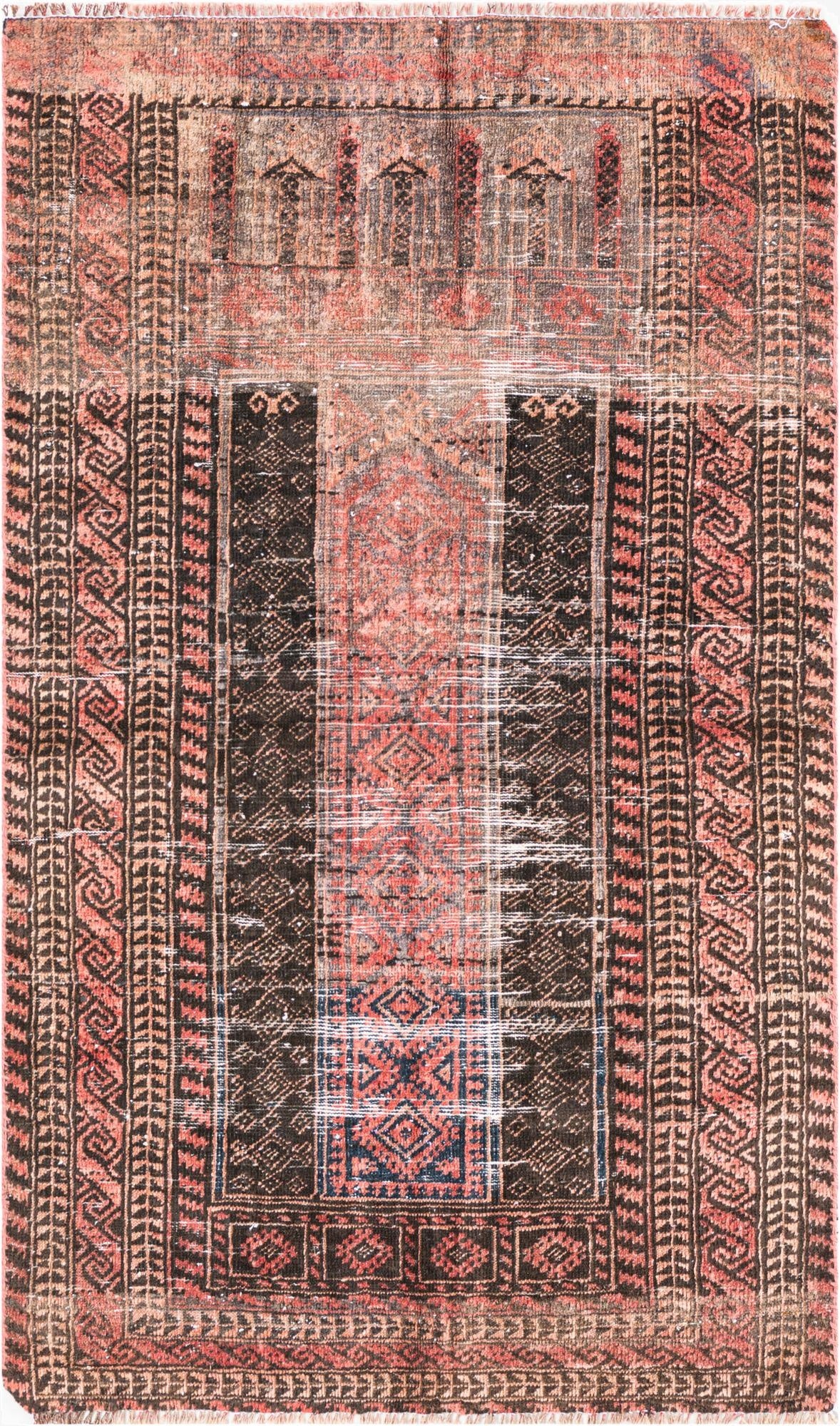 2' 7 x 4' 4  Hand Knotted Ultra Vintage Persian Wool Rug