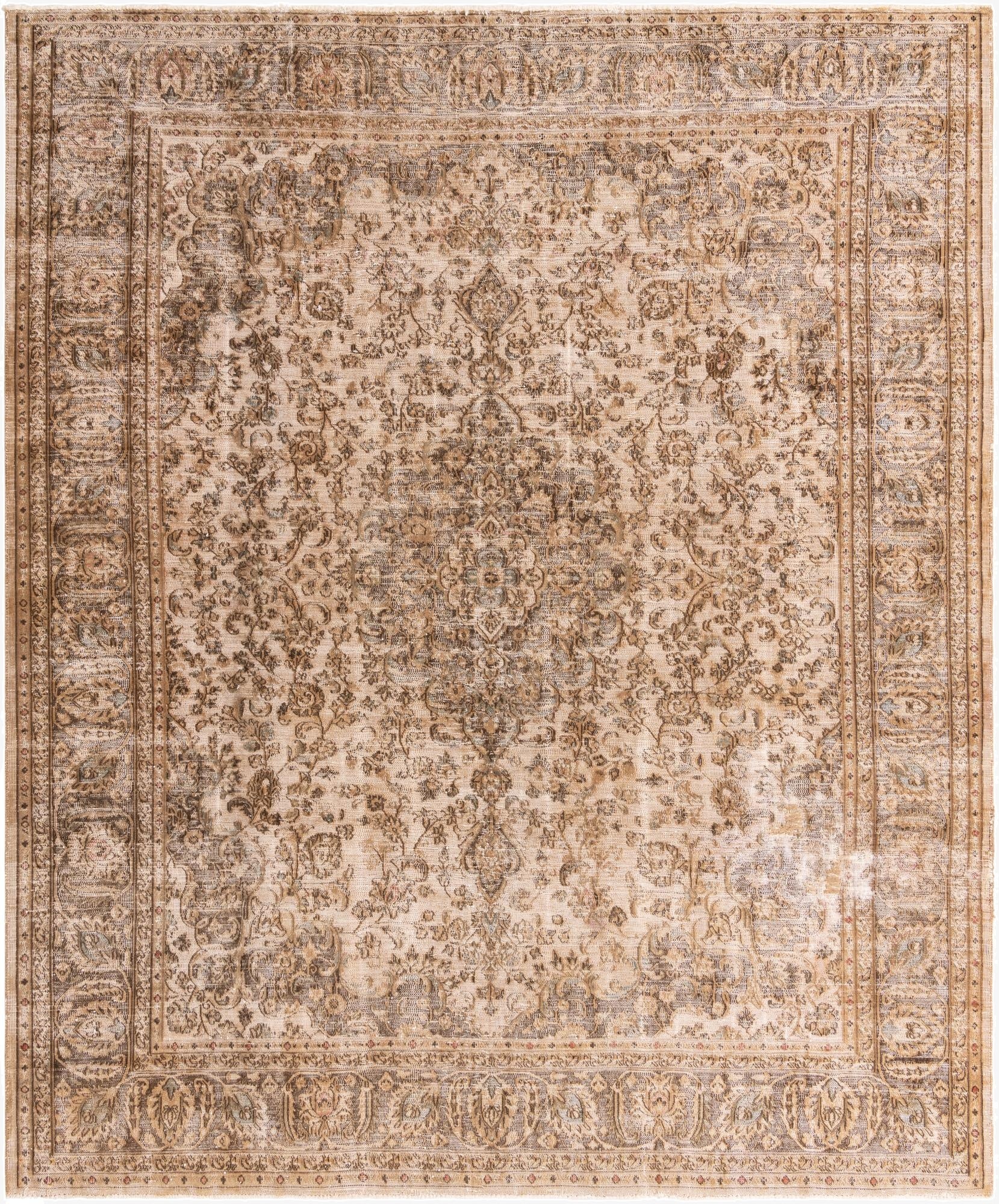 Primary image 9' 10 x 12'  Hand Knotted Ultra Vintage Persian Wool Rug