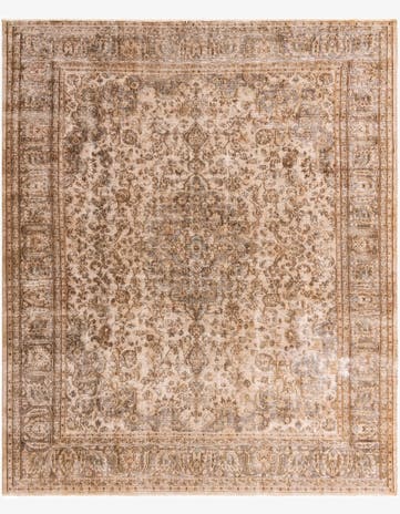 9' 10 x 12' Hand Knotted Ultra Vintage Persian Wool Rug
