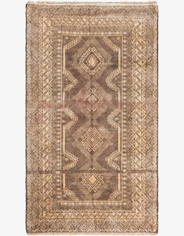 4' 1 x 7' 1 Hand Knotted Ultra Vintage Persian Wool Rug