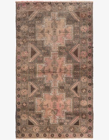 3' 6 x 6' 2 Hand Knotted Ultra Vintage Persian Wool Rug