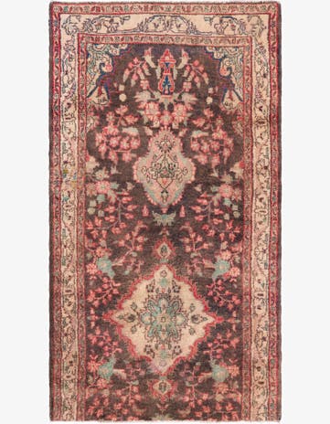 3' 4 x 6' 3 Hand Knotted Ultra Vintage Persian Wool Rug