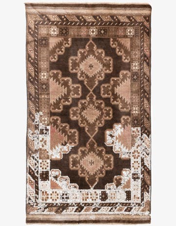 3' 5 x 6' 3 Hand Knotted Ultra Vintage Persian Wool Rug