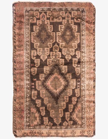 3' 3 x 5' 5 Hand Knotted Ultra Vintage Persian Wool Rug