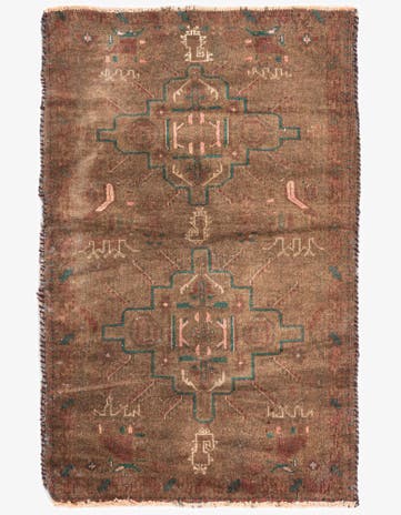 2' 8 x 4' 3 Hand Knotted Ultra Vintage Persian Wool Rug