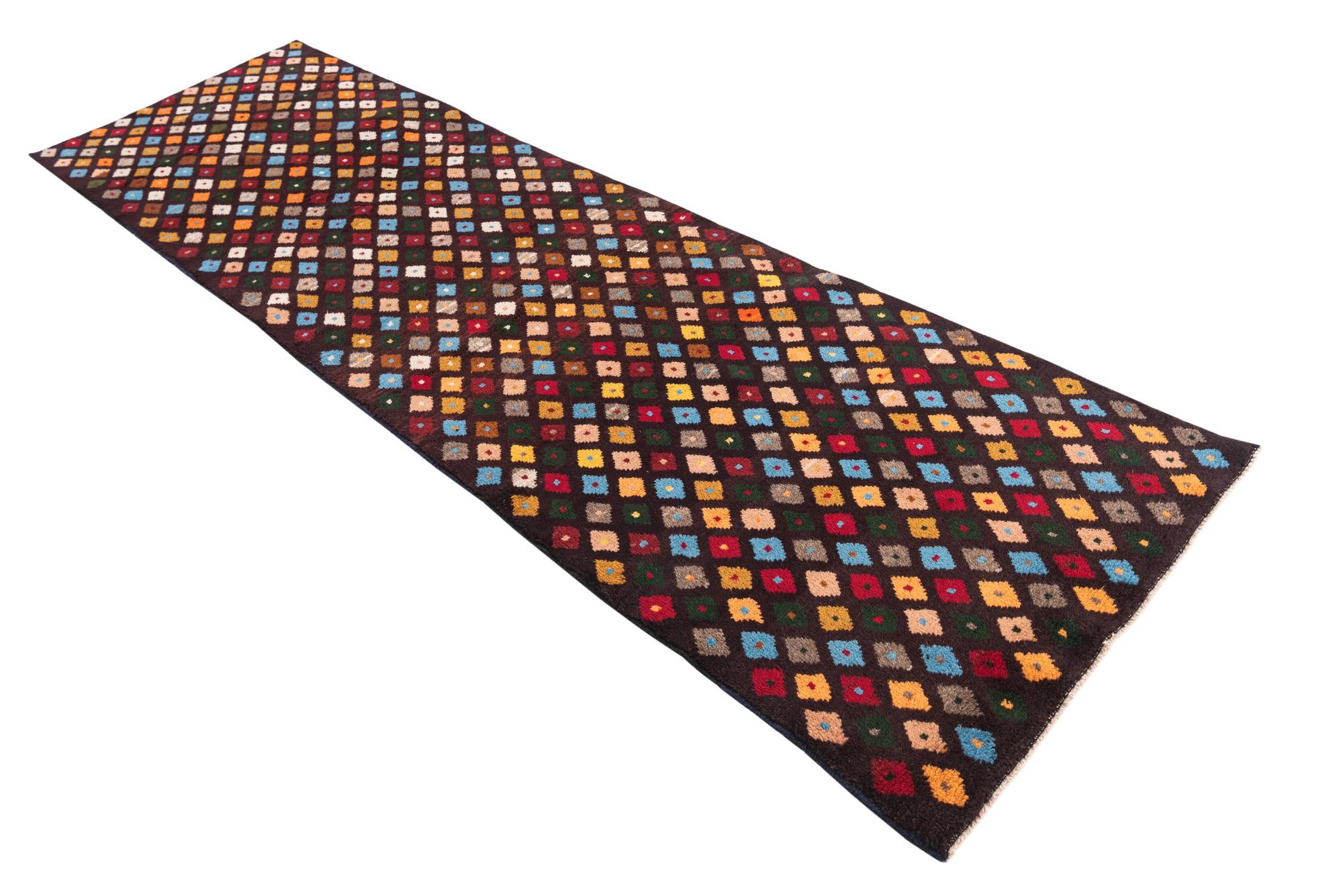 2' 9 x 9' 7 Hand Knotted Balouch Wool Runner Rug