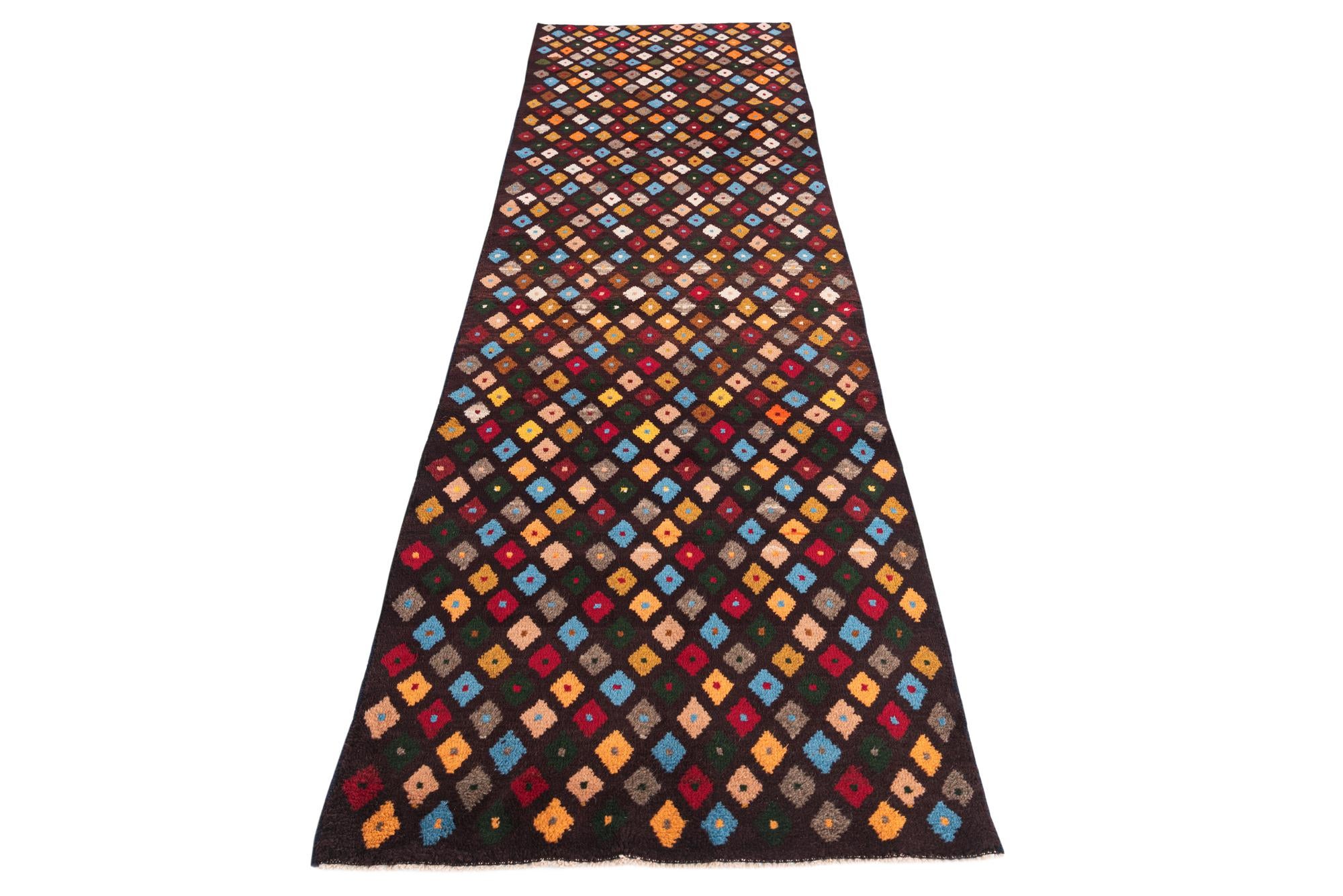 2' 9 x 9' 7 Hand Knotted Balouch Wool Runner Rug