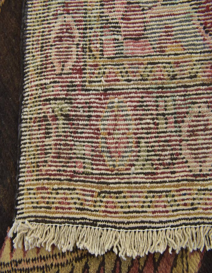 Detail image of 4' x 10' 9  Hand Knotted Hossainabad Persian Wool Runner Rug