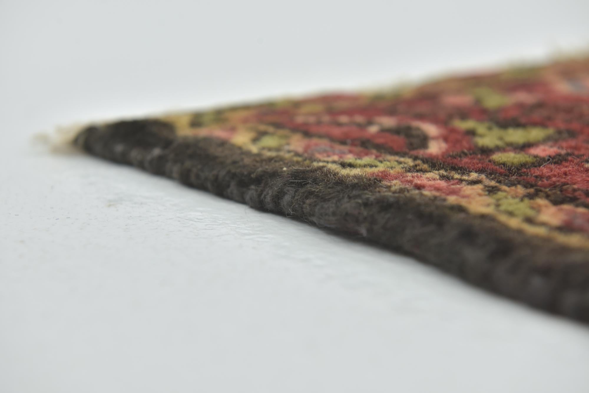 4' x 10' 9 Hand Knotted Hossainabad Persian Wool Runner Rug