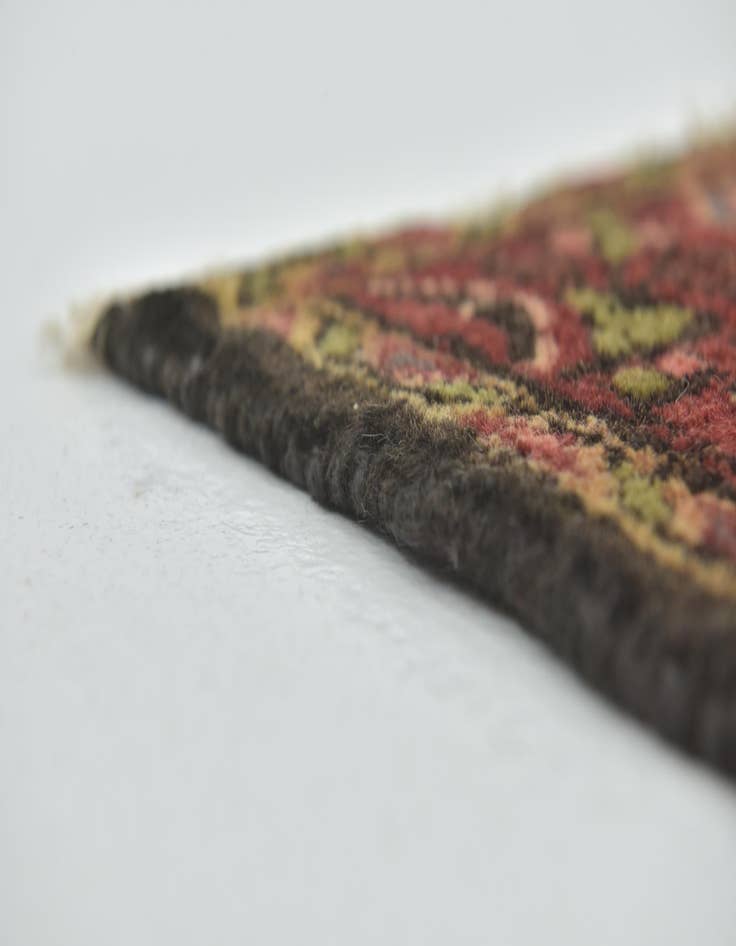 Detail image of 4' x 10' 9  Hand Knotted Hossainabad Persian Wool Runner Rug