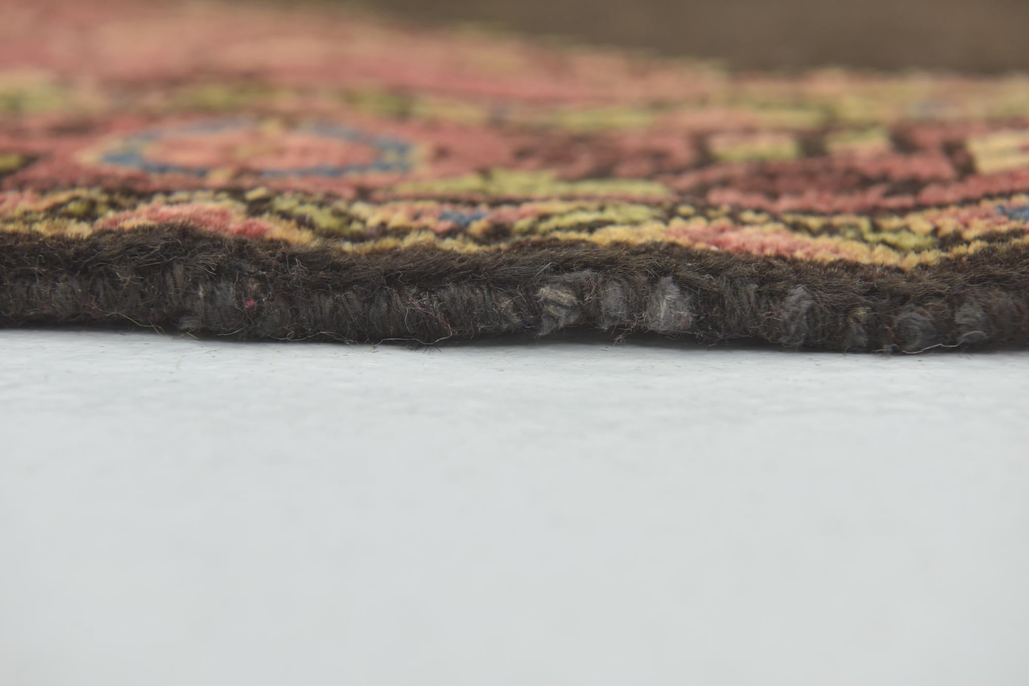 4' x 10' 9 Hand Knotted Hossainabad Persian Wool Runner Rug