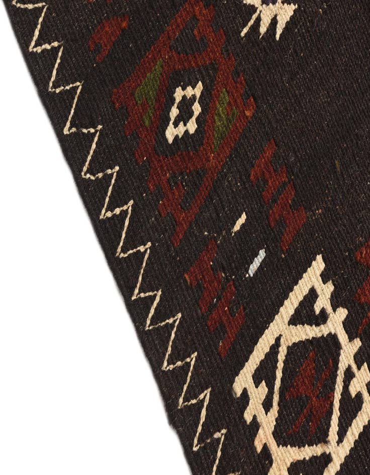 Detail image of 3' 3 x 10' 10  Hand Woven Kilim Afghan Wool Runner Rug