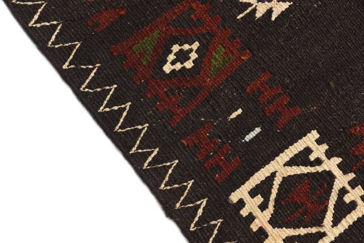 3' 3 x 10' 10 Hand Woven Kilim Afghan Wool Runner Rug
