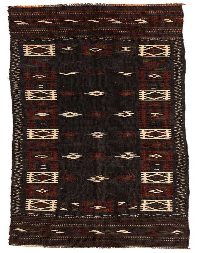 3' 3 x 10' 10 Hand Woven Kilim Afghan Wool Runner Rug