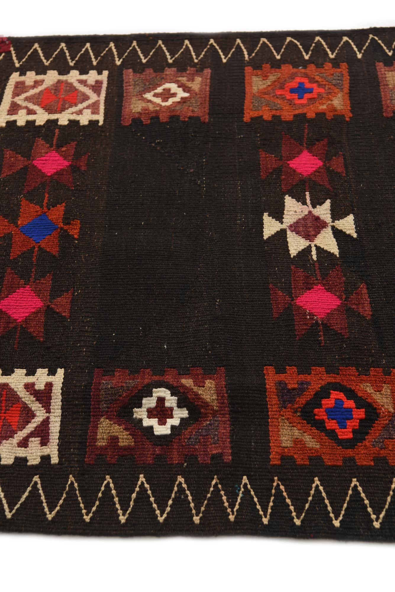 3' 2 x 11' 2 Hand Woven Kilim Afghan Wool Runner Rug