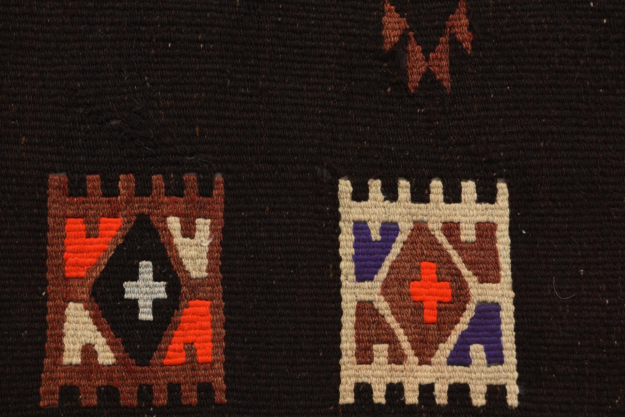 3' 6 x 11' 5 Hand Woven Kilim Afghan Wool Runner Rug