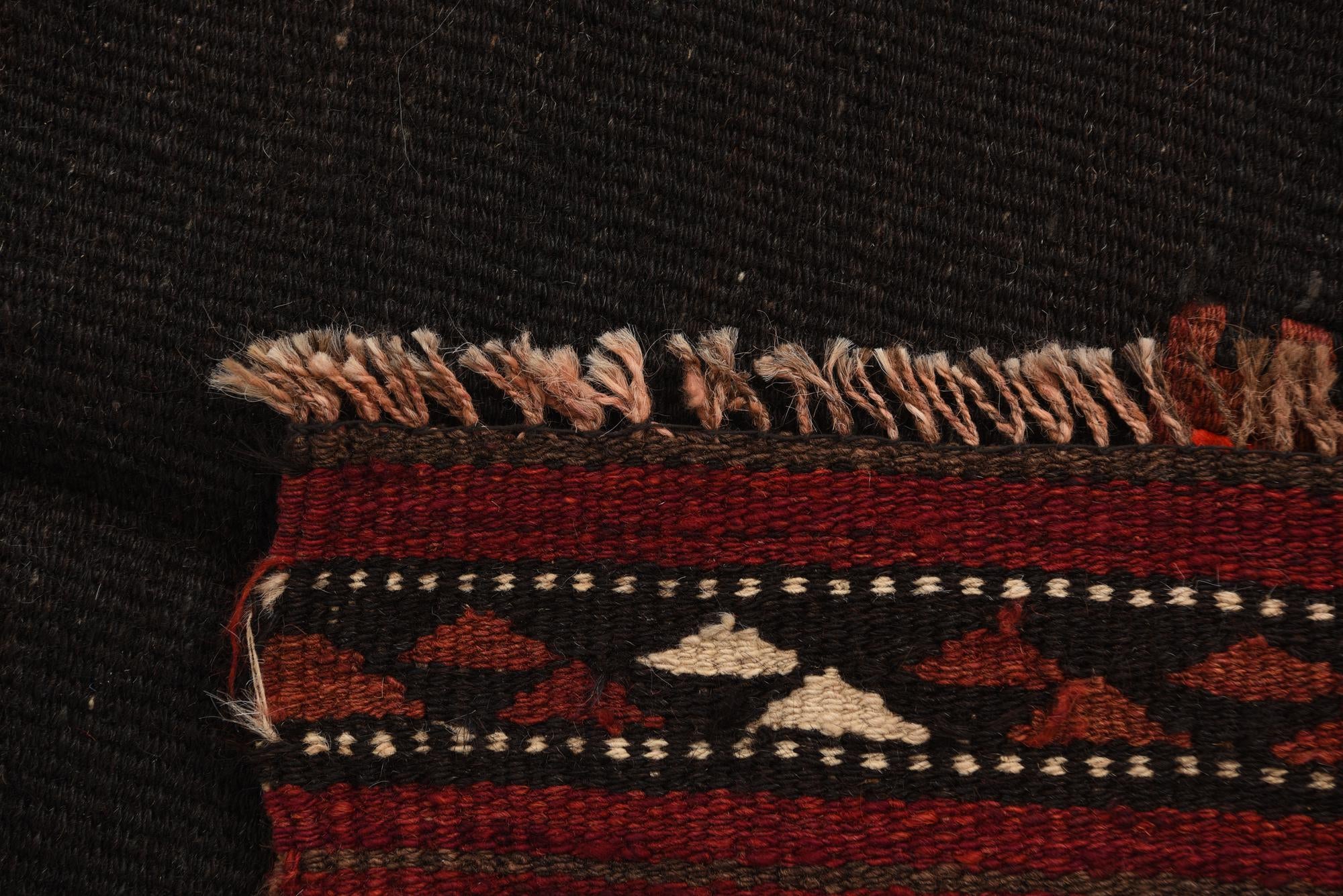 3' 6 x 11' 5 Hand Woven Kilim Afghan Wool Runner Rug