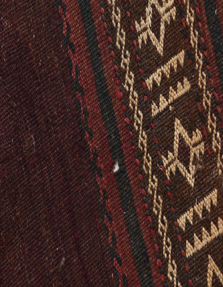Detail image of 4' 7 x 11' 3  Hand Knotted Kilim Fars Persian Wool Runner Rug