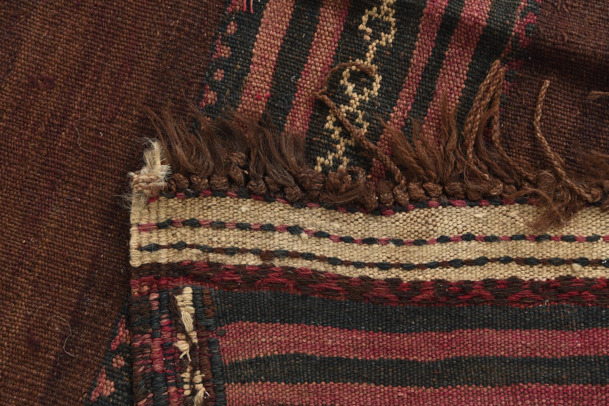 4' 7 x 11' 3 Hand Knotted Kilim Fars Persian Wool Runner Rug