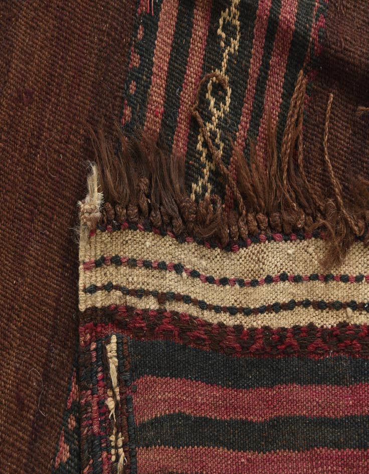 Detail image of 4' 7 x 11' 3  Hand Knotted Kilim Fars Persian Wool Runner Rug