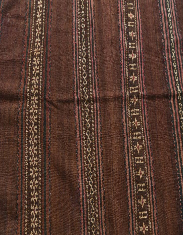 Detail image of 4' 7 x 11' 3  Hand Knotted Kilim Fars Persian Wool Runner Rug