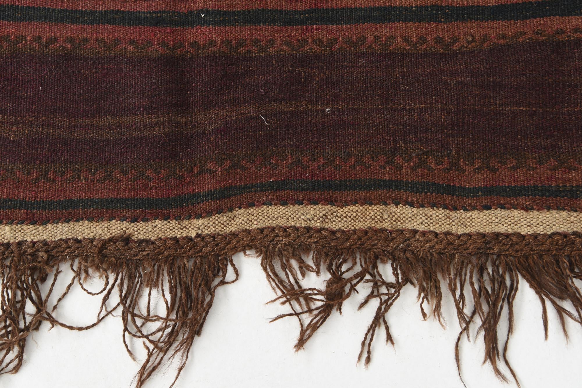 4' 7 x 11' 3 Hand Knotted Kilim Fars Persian Wool Runner Rug