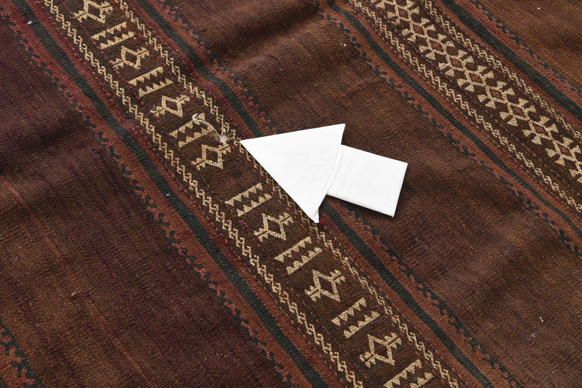 4' 7 x 11' 3 Hand Knotted Kilim Fars Persian Wool Runner Rug