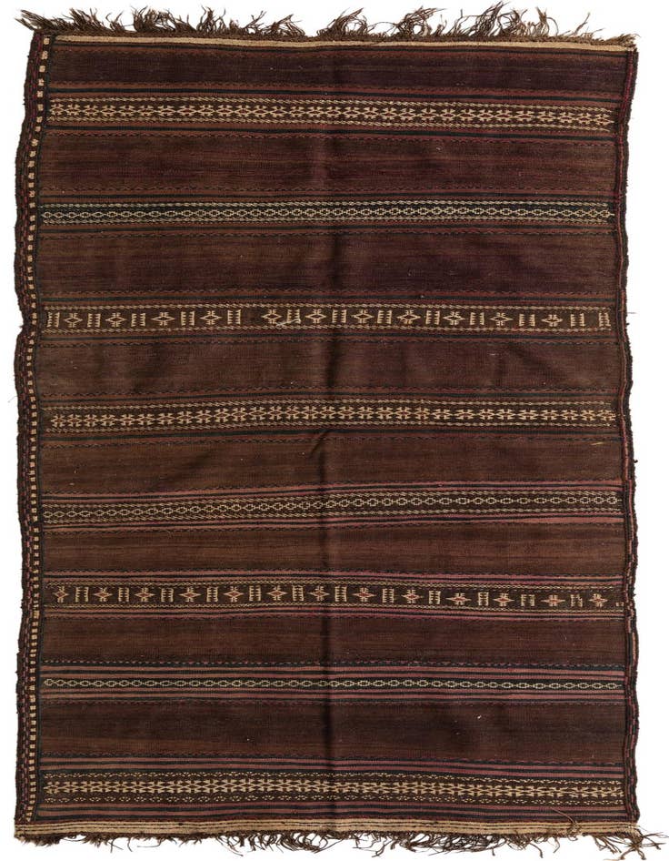 Detail image of 4' 7 x 11' 3 Hand Knotted Kilim Fars Persian Wool Runner Rug