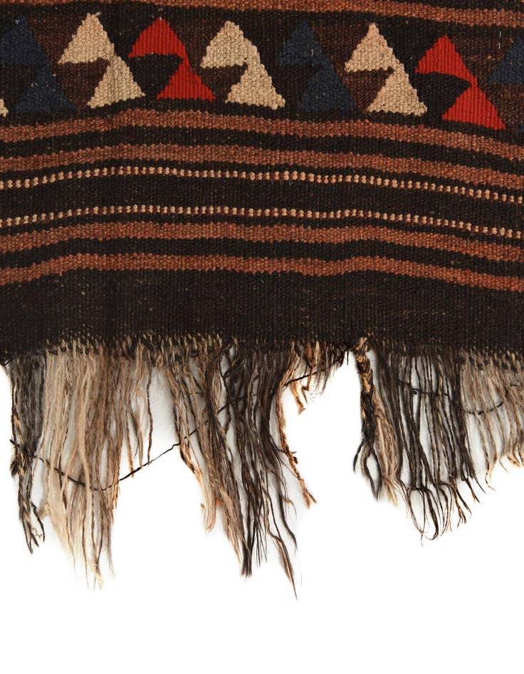 Detail image of 3' 6 x 11'  Hand Woven Kilim Fars Wool Runner Rug