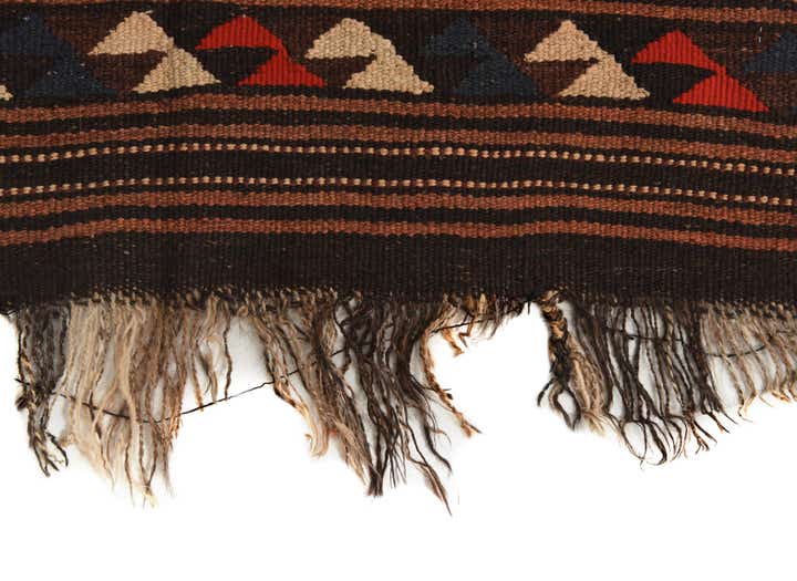 3' 6 x 11' Hand Woven Kilim Fars Wool Runner Rug